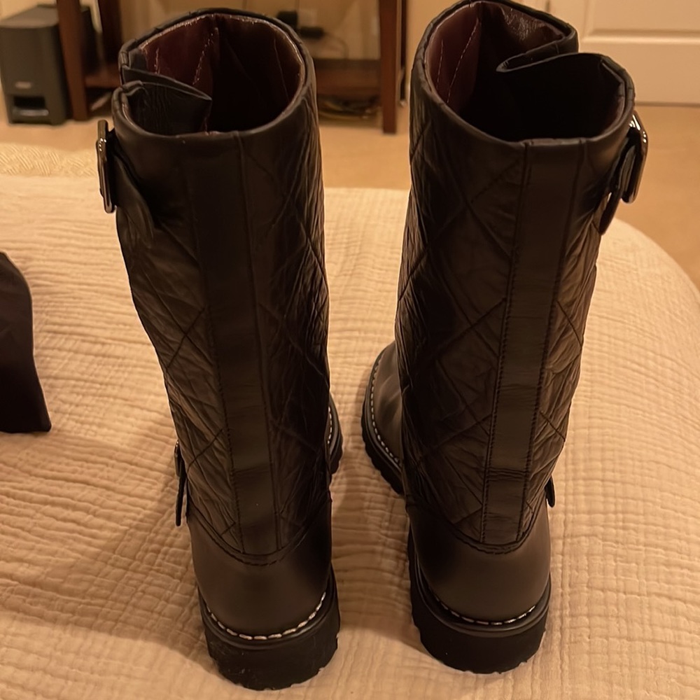 Chanel soft leather never worn Moto boot. - Picture 2 of 4
